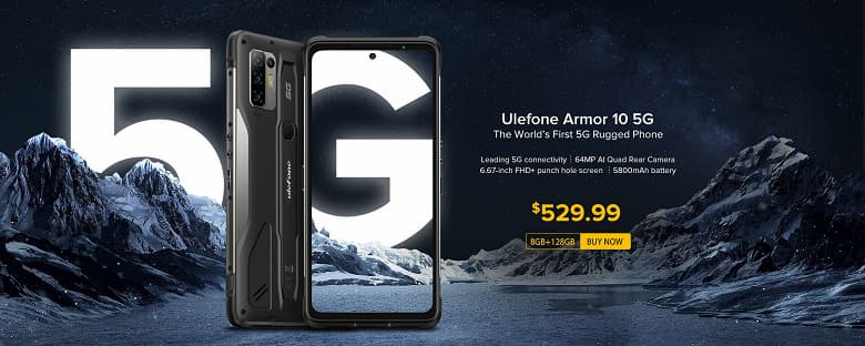Первый неубиваемый флагман с IP69K, 5G  и беспроводной зарядкой: Ulefone Armor 10 доступен по сниженной цене