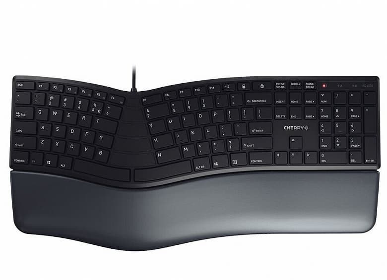 Клавиатуре Cherry KC 4500 Ergo придан эргономичный изгиб
