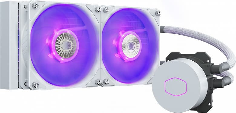 Система жидкостного охлаждения Cooler Master Masterliquid ML240L V2 RGB White Edition окрашена в белый цвет