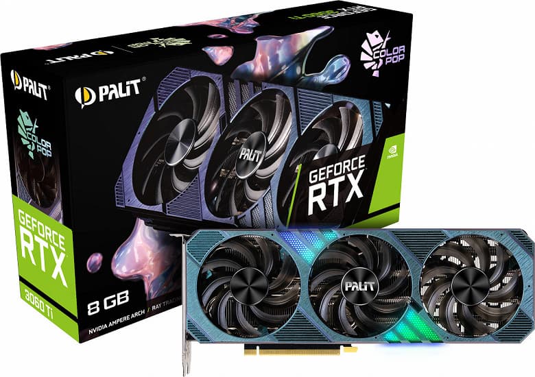 Palit называет GeForce RTX 3060 Ti ColorPOP «первой в истории» видеокартой с изменяющимся цветом корпуса