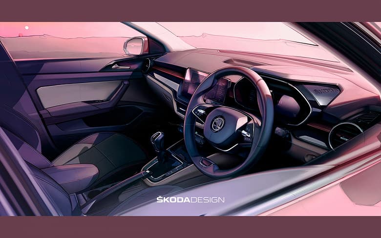 Салон бюджетного Skoda Slavia впервые показали на официальном изображении