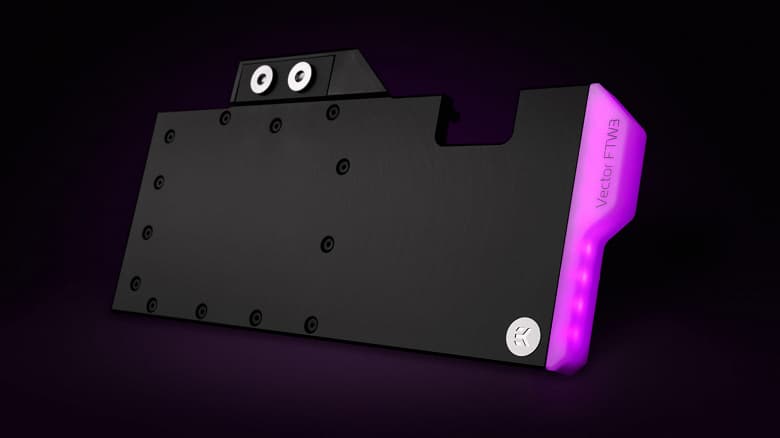 Водоблок EK-Quantum Vector FTW3 RTX 3070 Ti D-RGB предназначен для видеокарт EVGA GeForce RTX 3070 FTW3 Ultra Gaming и EVGA GeForce RTX 3070 Ti FTW3 Ultra Gaming