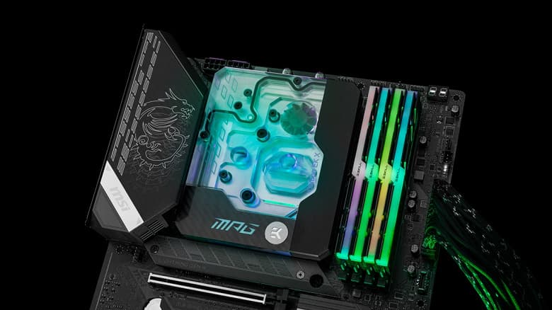 Водоблок EK-Quantum Momentum MPG Z590 Gaming Carbon – EK X Edition	предназначен для платы MSI MPG Z590 Gaming Carbon