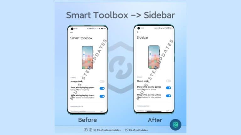 MIUI скопировала функцию One UI: появилась боковая панель Smart toolbox, которую уже переименовали в Sidebar