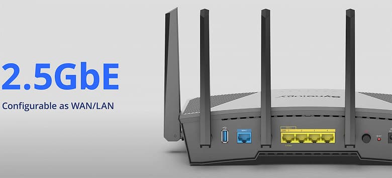 Маршрутизатор Synology RT6600ax поддерживает диапазон Wi-Fi UNII-4 (5,9 ГГц)