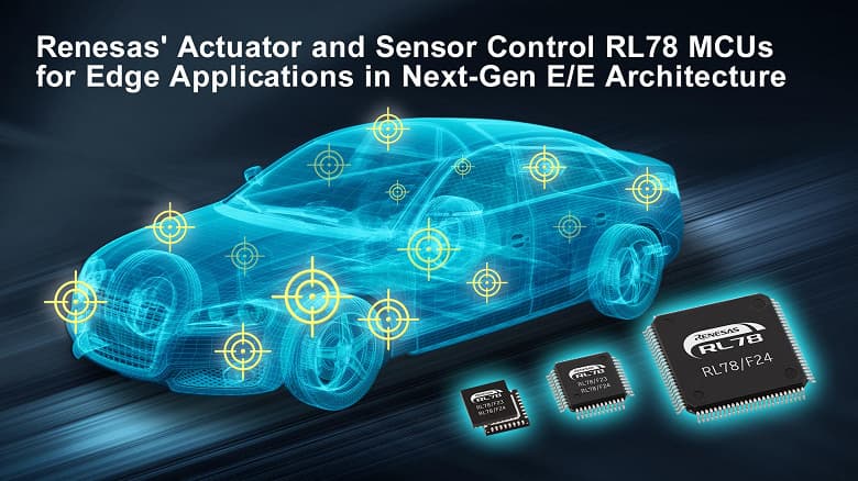 Компания Renesas представила автомобильные микроконтроллеры RL78/F24 и RL78/F23