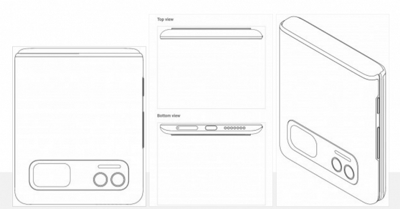 Таким может быть конкурент Huawei P50 Pocket и Galaxy Z Flip3 от Xiaomi. Опубликованы изображения смартфона-раскладушки Xiaomi