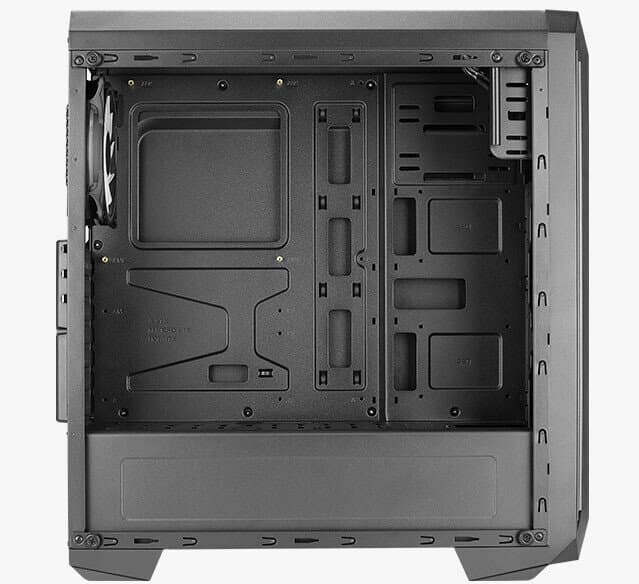 Передняя панель компьютерного корпуса AeroCool Skyline украшена двумя светодиодными полосками