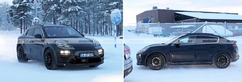 А вот это уже настоящий Porsche Macan на электротяге: первые детали и фотографии с зимних испытаний