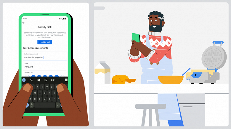 Google представила новые функции Android: цифровые ключи для автомобилей, Family Bell, новые виджеты, Emoji Kitchen, улучшенная защита