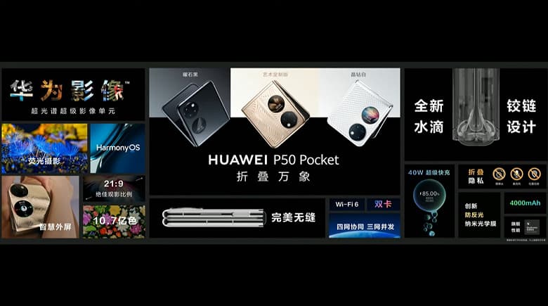 Snapdragon 888, 40 Мп, 40 Вт и 4000 мА·ч. Представлен смартфон-раскладушка P50 Pocket, который лучше и Samsung Galaxy Z Flip3, и iPhone 13 Pro