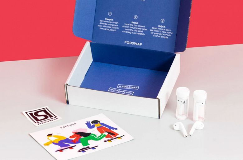 Первый в мире сервис по замене аккумуляторов для Apple AirPods. Компания Podswap предлагает такую услугу за 60 долларов