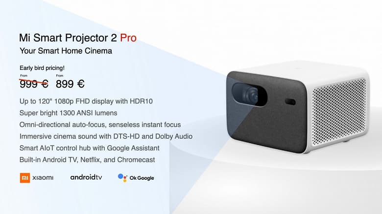 Представлен проектор Xiaomi Mi Smart Projector 2 Pro с HDR10 