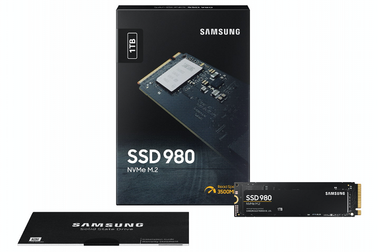 В России вышли доступные SSD Samsung 980 NVMe без DRAM-буфера