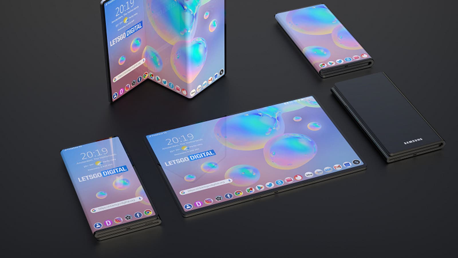 Так выглядит первый смартфон Samsung с двойным складыванием: первые качественные изображения