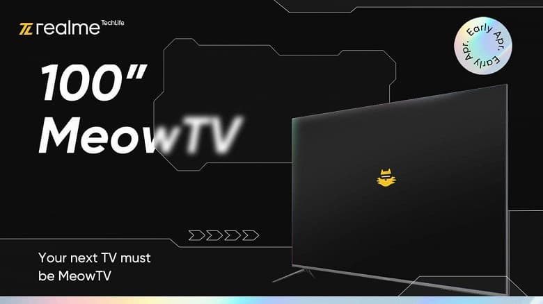 Realme интригует 100-дюймовым «телемяувизором»