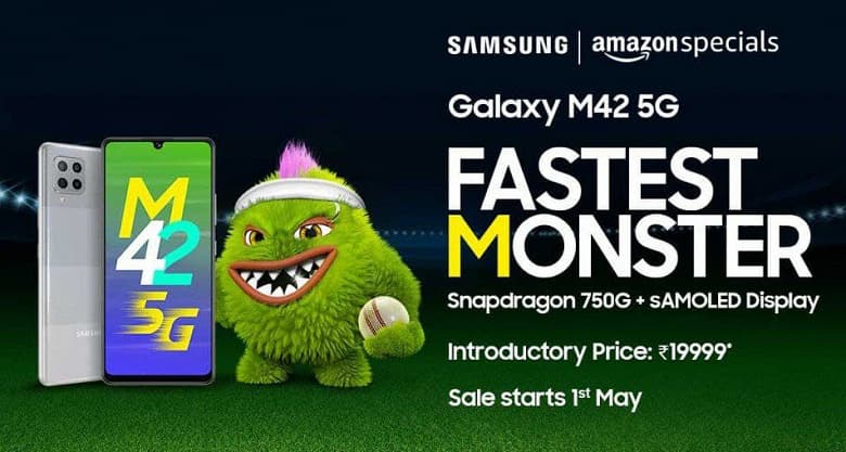 5000 мА·ч, Android 11 с One UI 3.1, 48 Мп, Snapdragon 750G и экран Super AMOLED. Представлен «быстрый монстр» Samsung Galaxy M42 5G