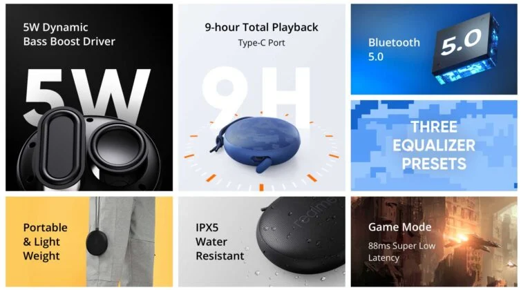 Представлена Bluetooth-колонка Realme Cobble