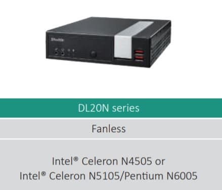 Shuttle DL20N — мини-ПК на процессорах Jasper Lake с пассивным охлаждением