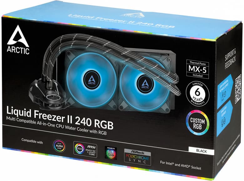 Системы жидкостного охлаждения Arctic Liquid Freezer II 240 RGB и 240 A-RGB различаются подсветкой