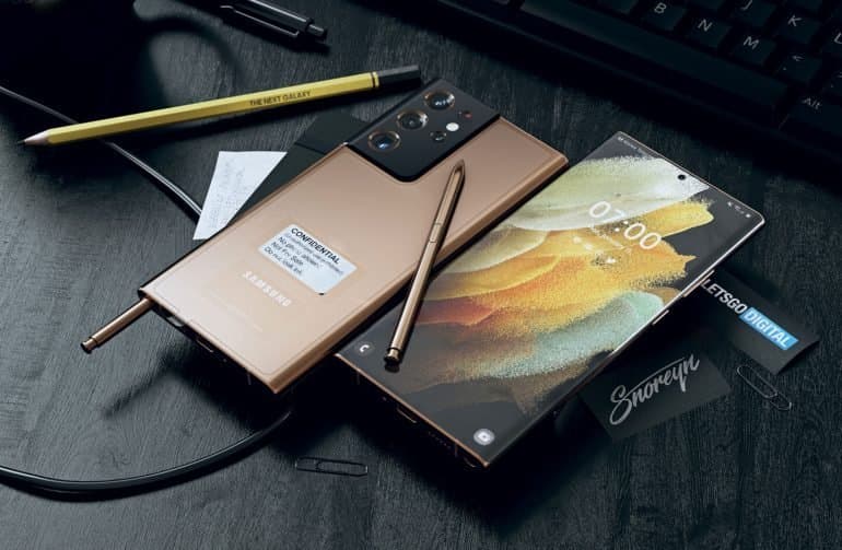 На стене официального розничного магазина Samsung нашли Galaxy Note21 и Note21 Ultra