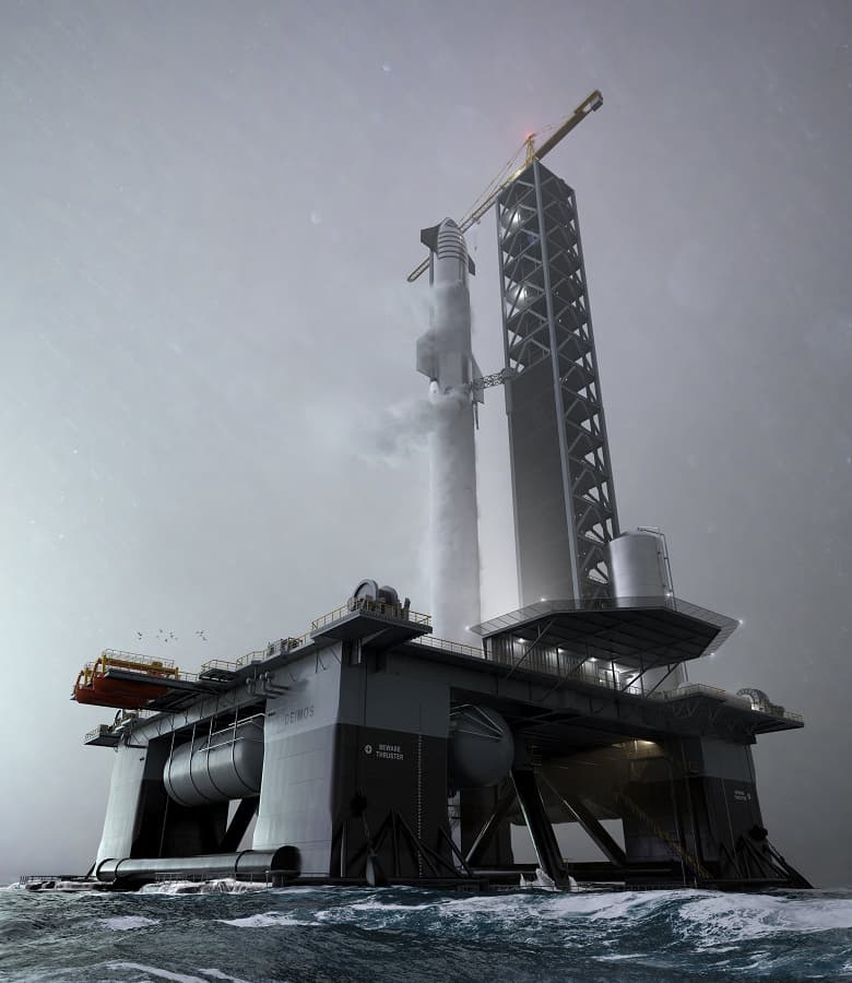 Илон Маск объявил о строительстве океанского космодрома Deimos