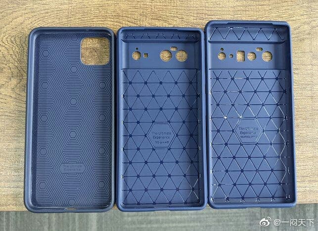 Сравнительные фото чехлов Google Pixel 4 XL и Pixel 6 Pro демонстрируют, насколько больше и сложнее камера нового флагмана