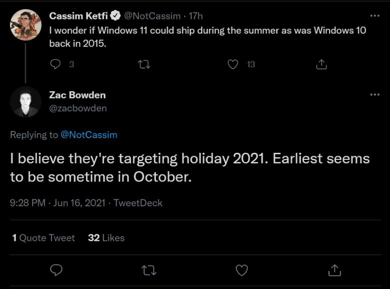 Несмотря на скорый анонс, пользователям придется подождать Windows 11