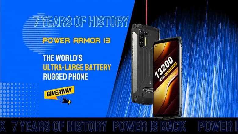 Смартфон с самым большим аккумулятором в мире полностью рассекречен. Опубликованы характеристики Ulefone Power Armor 13