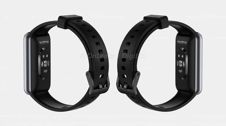 Экран диагональю 1,4 дюйма, мониторинг ЧСС, SpO2 и артериального давления. Фитнес-браслет Realme Band 2 показали на больших рендерах