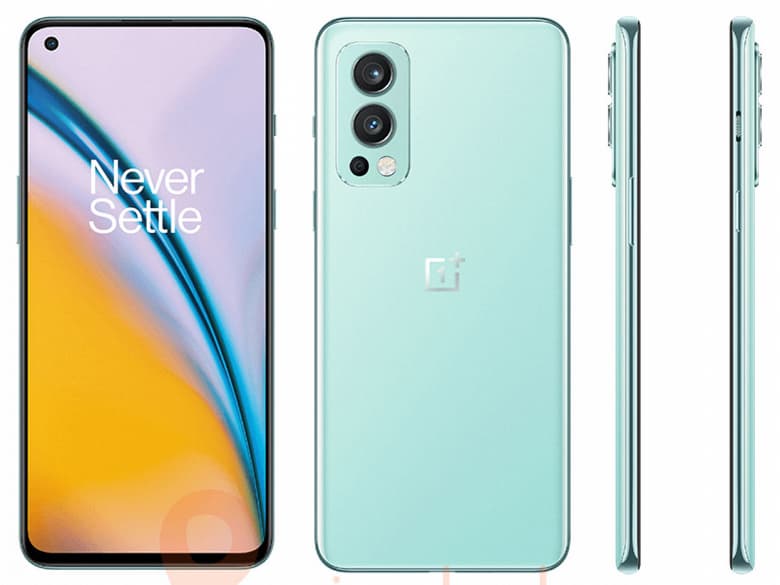 Экран AMOLED, 90 Гц, 50 Мп, 4500 мА·ч и 65 Вт за 32 000 рублей. OnePlus Nord 2 показали на новых качественных рендерах