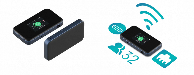 2,4 дюйма, 4500 мА•ч, Quick Charge 3.0, 5G и Gigabit Ethernet. Представлен портативный Wi-Fi-роутер ZTE MU5001