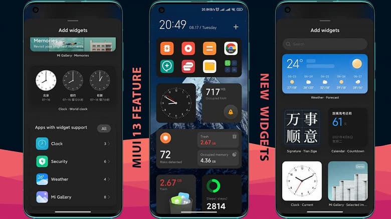 Одно из главных новшеств MIUI 13: все типы виджетов и магазин на видео