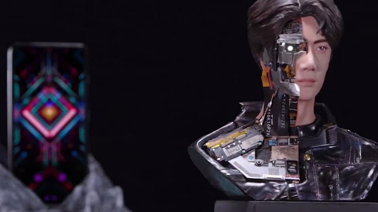 Три смартфона Redmi K40 Gaming Edition превратили в фигурку терминатора