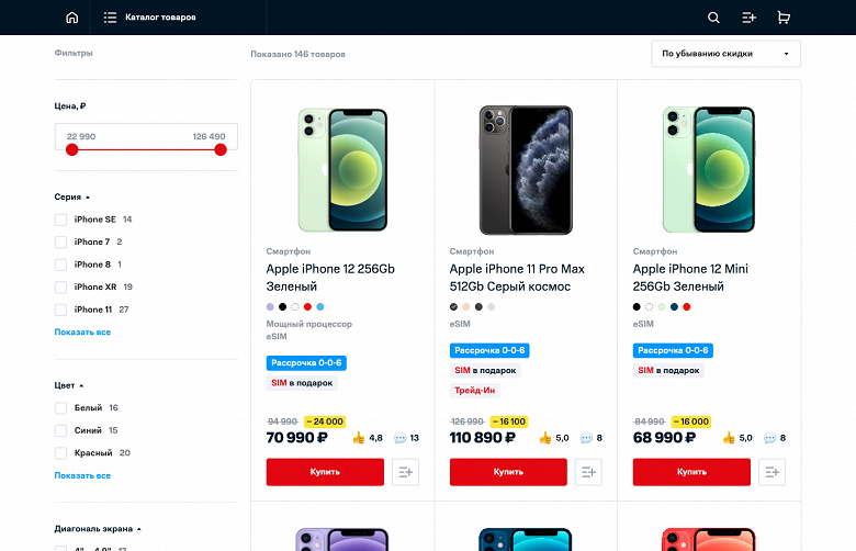 Официальные iPhone 12 в России распродают со скидкой до 24 тысячи рублей