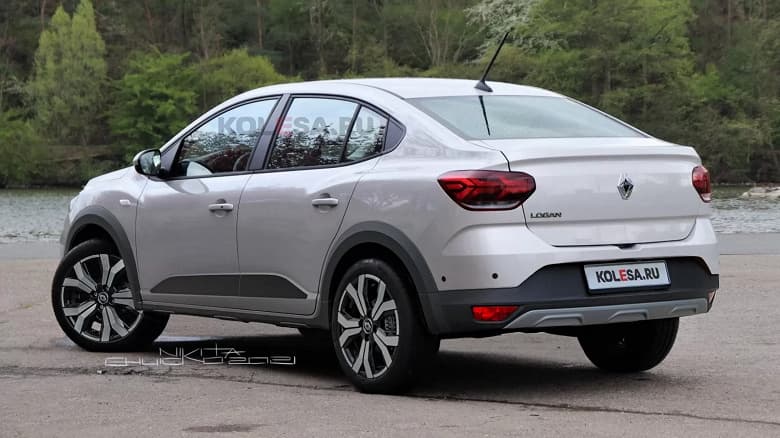 Бюджетный кросс-седан Renault Logan Stepway нового поколения предстал на первых рендерах