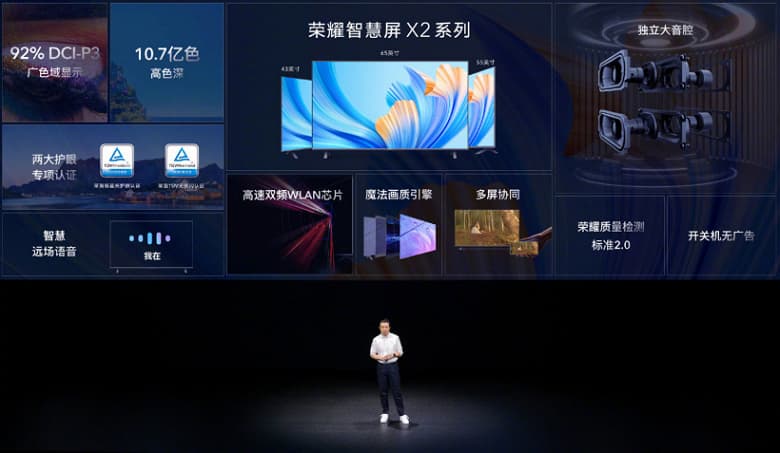 43 дюйма за 280 долларов и 65 дюймов за 540 долларов. Представлены недорогие 4К-телевизоры Honor Smart Screen X2