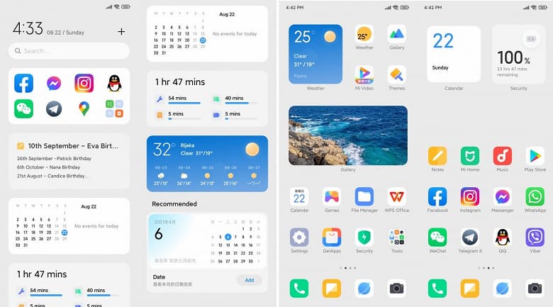 Скриншоты MIUI 13 демонстрируют новые виджеты