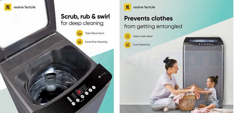 Представлена первая стиральная машина Realme: вертикальная загрузка, 7,5 кг и 700 об/мин за 270 долларов Представлена первая стиральная машина Realme: вертикальная загрузка, 7,5 кг и 700 об/мин за 270 долларов