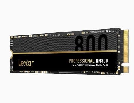 Твердотельный накопитель Lexar Professional NM800 обеспечивает скорость последовательного чтения до 7400 МБ/с