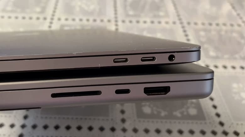 Новый толстый MacBook Pro с чёлкой сравнили с 13-дюймовым MacBook Pro