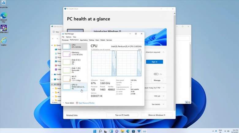 Большинство процессоров Intel Core 7 поколения и AMD Ryzen 1 поколения несовместимы c Windows 11, а вот Pentium 4 из 2006 года – совместим