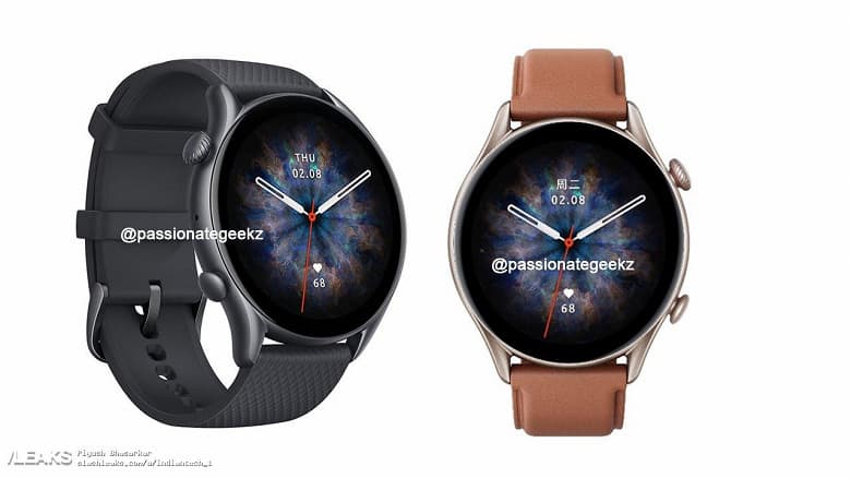 Так выглядят лучшие умные часы Huami 2021 года. Amazfit GTR 3 Pro показали на рендерах и рассказали об их характеристиках