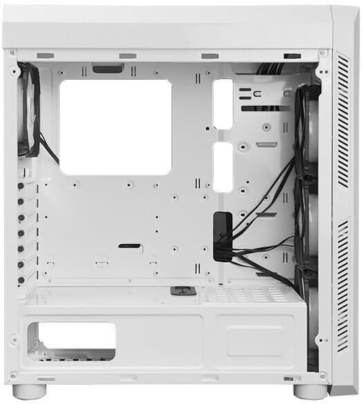 Две стенки корпуса Chieftec Scorpion 3 White Edition изготовлены из закаленного стекла