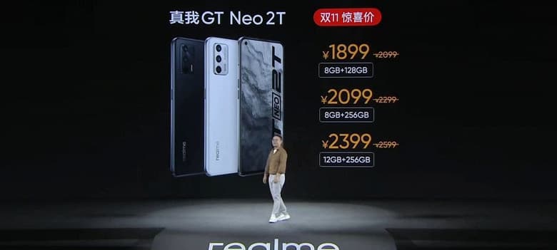 Экран AMOLED 120 Гц, 64 Мп, 4500 мА·ч и 65 Вт за 295 долларов. Представлен Realme GT Neo 2T – младший брат хитового Realme GT Neo 2