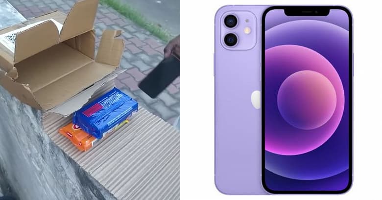 Два куска мыла вместо iPhone 12 получил клиент крупной торговой сети Flipkart в ходе недавней распродажи Два куска мыла вместо iPhone 12 получил клиент крупной торговой сети Flipkart в ходе недавней распродажи
