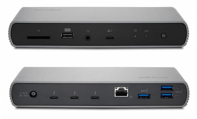 Док-станция Kensington SD5700T оснащена четырьмя портами Thunderbolt 4