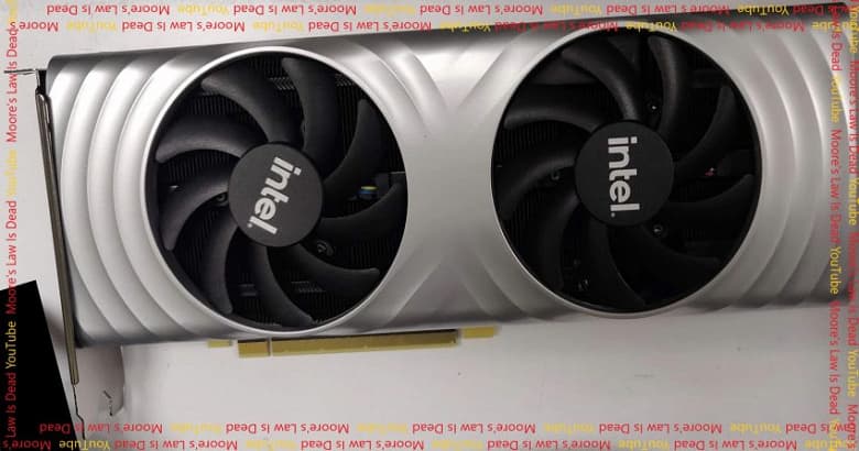 Так выглядит, возможно, более доступная альтернатива GeForce RTX 3070 и Radeon RX 6700 XT. Топовую видеокарты Intel Arc Alchemist впервые показали на живых фото Так выглядит, возможно, более доступная альтернатива GeForce RTX 3070 и Radeon RX 6700 XT. Топовую видеокарты Intel Arc Alchemist впервые показали на живых фото