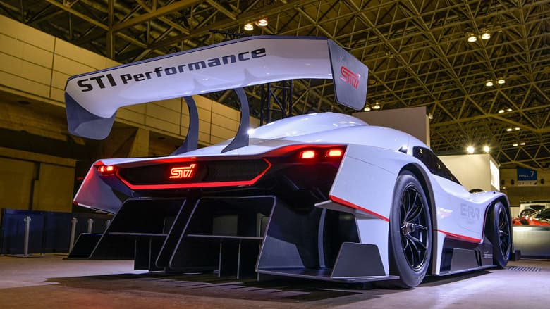 1073 л.с., полный привод и электродвигатели Yamaha. Представлен электрический гиперкар Subaru STI E-RA