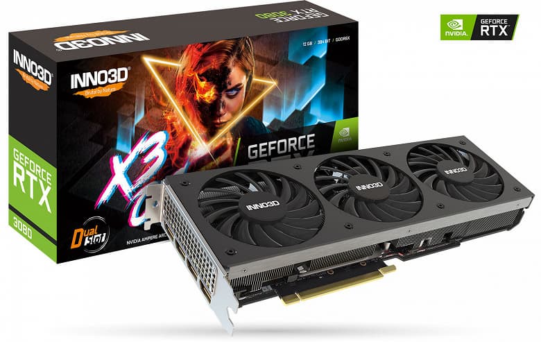 Inno3D выпускает пять моделей видеокарт GeForce RTX 3080 с 12 ГБ памяти с разными системами охлаждения